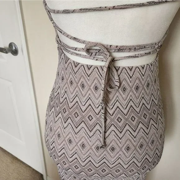 4SI3MNA Metallic Pink Backless Strappy Dress - Picture 5 of 9